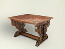 Table à éventails et à plateau en marbre, image 1/3
