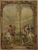 Le mois de Mars, le signe du Bélier ou le départ pour la chasse, entrefenêtre de la Tenture des Chasses de Maximilien, image 1/6