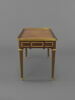 Petit bureau plat rectangulaire en marqueterie, image 6/8