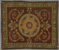 Tapis ras rectangulaire à rosace centrale, image 2/3