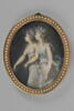 Miniature ovale dans un cadre en laiton doré et émaillé : les deux soeurs par Hall (?), image 1/3