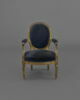 Fauteuil d'un mobilier de salon comprenant dix-sept pièces (OAR 205 à OAR 221), image 1/6