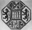 Carreau hexagonal : Lion rampant (armoiries des Caracciolo), image 3/3