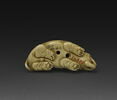 Netsuke : La courtisane Eguchi no kimi représentée en Fugen, le bodhisattva de la Sagesse universelle, image 3/3