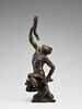 Statuette : triton, assis sur trois dauphins, soufflant dans une conque, image 2/4