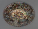 Plat ovale sur pied : cavités et cornes d'abondance, image 2/4
