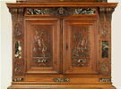 Armoire à deux corps et à décor de plaques de marbre, image 8/11