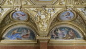 Plafond : Salle des Antonins - La Continence et la Vertu, au dessus de la corniche, côté ouest au centre., image 4/5