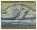 Panneau aux vagues, relevé des mosaïques de la Grande Mosquée de Damas, image 1/3