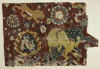 Fragment de tapis au combat d'animaux mythiques, image 1/5