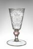 Verre à pied à filigrane rouge, image 1/2