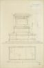 Elévation et plan de la base de la statue d'Henri IV, image 1/2