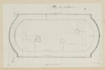 Plan de la base de la statue de Louis XIV, place Vendôme, image 1/2