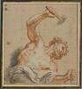 Homme, en buste, frappant d'un marteau un ciselet : Cyclope, image 1/2