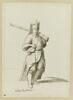Un janissaire debout, tourné à droite, un fusil sur l'épaule, image 1/3