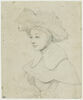 Portrait de jeune fille au grand chapeau 'Mon Agar', image 1/3