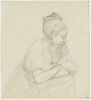 Jeune femme assise, les bras croisés, image 1/2