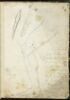 Etudes d'armes, et d'une jambe d'homme, et annotations manuscrites, image 3/3