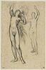 Double étude de femme nue levant les bras, image 1/2