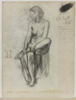 Etude de femme assise, jambes croisées, image 1/2