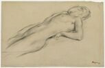 Femme nue, étendue sur le dos, image 1/2