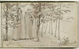 Deux femmes dans le parc du château de Montmorency, image 1/3