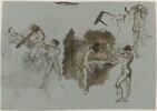 Etudes de danseurs en mouvement, image 1/2