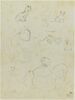 Croquis de trois figures et de chats, image 1/2