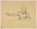 Homme en costume Renaissance, vu en buste, de face, image 1/2