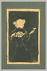 Femme vue à mi-jambes, de profil à droite, portant une théière, image 2/2