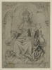 La Vierge, couronnée, et l'Enfant Jésus, sur un trône, image 1/2