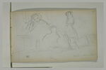 Trois études de figures ; paysage près d'Abbeville, image 2/2