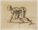 Homme nu, à l'affût, image 1/2