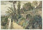 Jardin en terrasse, dominant la campagne, image 1/2