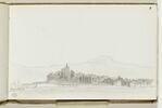 Vue d'un port et de la ville sur fond de paysage montagneux, image 1/2