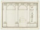 Projet de décor de la Grande Galerie, côté miroirs, image 1/2