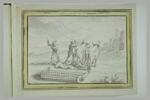 Supplice de deux hommes étendus à terre, avec boeuf tirant une herse, image 2/2