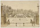 Vue du parterre sud de la maison de Le Brun à Montmorency, image 1/3