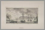 Le port de Fécamp vu de la rive du nord-est, en 1786, image 2/2