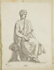 Homme drapé, assis, image 1/2