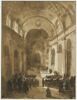 Intérieur de l'église de Saint-Louis-des-Français à Rome, un jour de fête, image 1/2