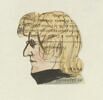 Tête d'homme blond, à lunettes, de profil à gauche, image 1/2