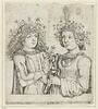 Jeune homme et jeune fille couronnés de fleurs, image 1/3