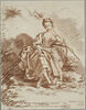 Bergère assise, la houlette sur l'épaule, image 1/2