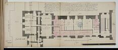 Plan de l'attique de l'aile occidentale (partie sud) de la Cour Carrée du Louvre avec indication des logements des personnages de la cour, 1692, image 2/3