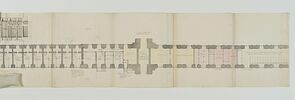 Plan de la Grande Galerie du Louvre avec une coupe de la Galerie et des logements au-dessous, 1692, image 3/5